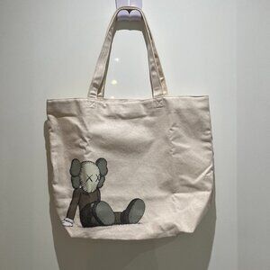 KAWS x Uniqlo Holiday Tote Bag Natural